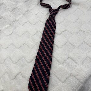 Striped Black and Red Necktie